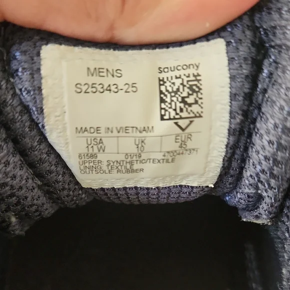 Saucony COHESION 10 Dark Blue and Silver Athletic Sneakers - Picture 7 of 9